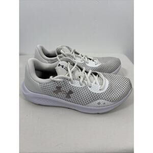 Under Armour Charged Pursuit 3 Women White Running Tennis Gym Shoe 8 Walking